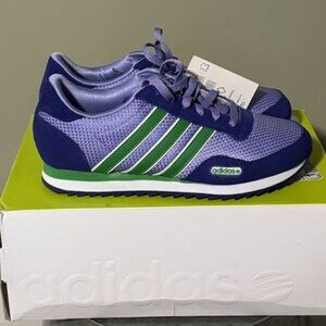 Rare Adidas Athletic Shoes- Women's Size 8- Purple and Green